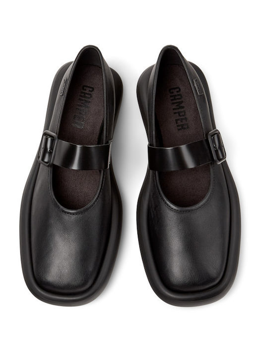 Camper Leather Ballerinas Black