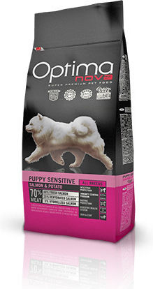 Optimanova Puppy Sensitive 2kg Dry Food Grain-Free for Puppies with Potatoes and Salmon