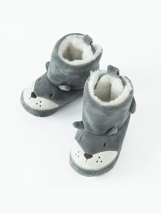 Cool Club Baby Slippers Gray