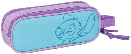 Safta Stitch Pencil Case with 2 Compartments Blue