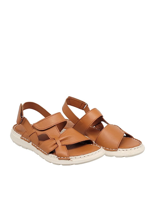 Women's Flat Sandals Flatforms in Tabac Brown Color