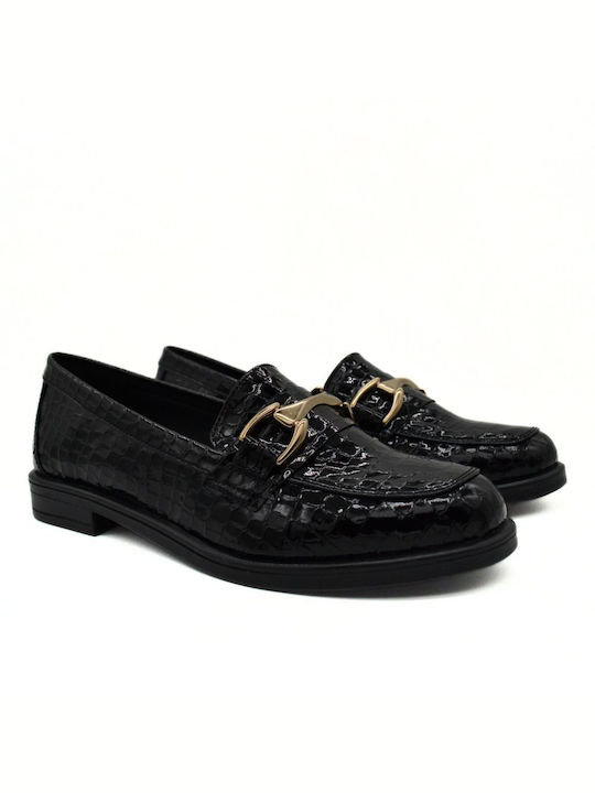 Hawkins Premium Leather Women's Loafers in Black Color