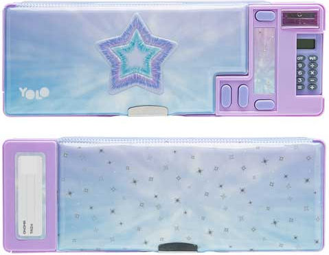 Children's Retro Pencil Case Calculator Bright Star 26x9x3cm Yolo