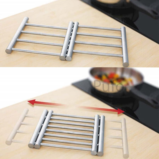 Verstellbarer Metallischer Support Für Kochtöpfe Pfannen Grills 20 X 37 Cm Pufo Küche