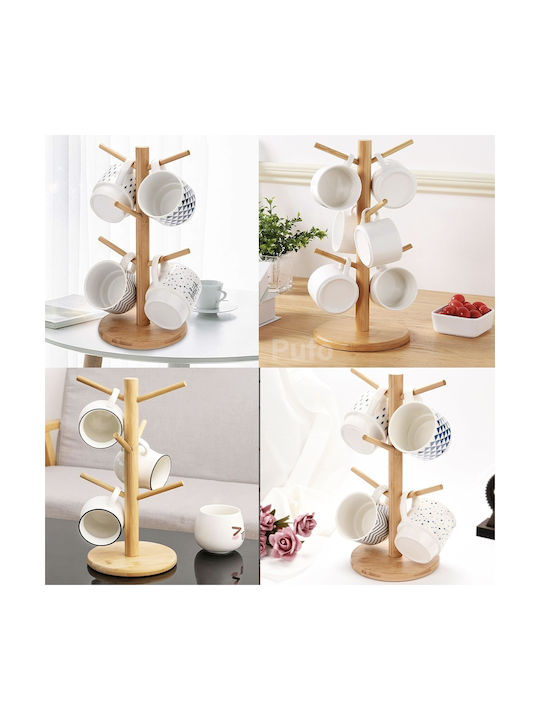 Hölzernes Becherständer 34cm Braun