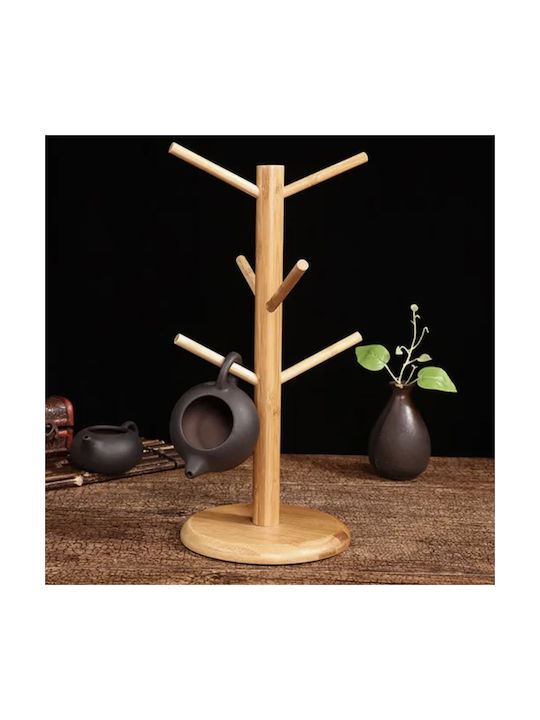 Hölzernes Becherständer 34cm Braun