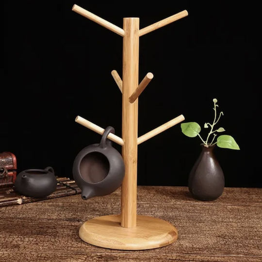 Hölzernes Becherständer 34cm Braun