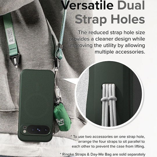 Ringke Onyx Magsafe Umschlag Rückseite Silikon Grün (Google Pixel 9 / 9 Pro)