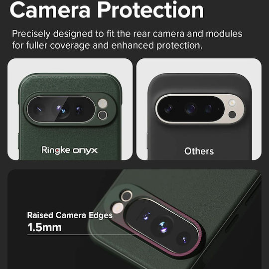 Ringke Onyx Magsafe Umschlag Rückseite Silikon Grün (Google Pixel 9 / 9 Pro)