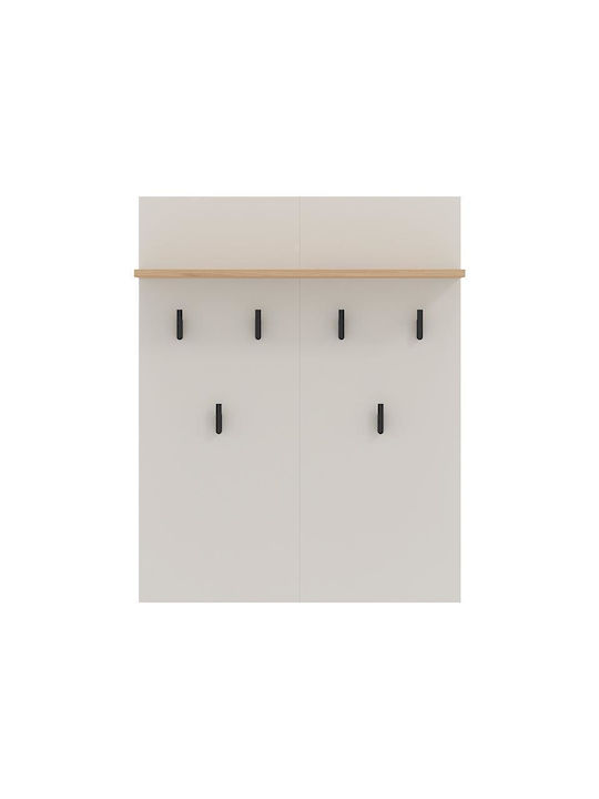 Fylliana Wall Hanger Belfort Civ Wooden 6 Hooks Beige 66x20cm