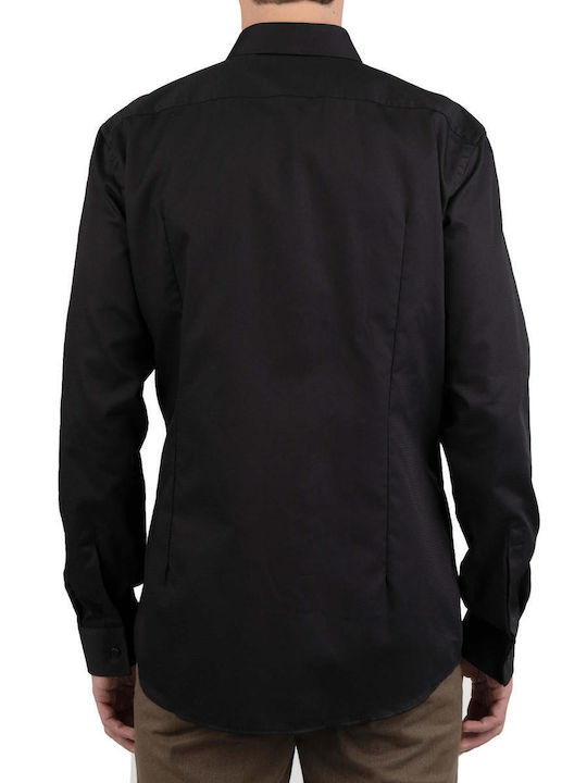 Hugo Boss Long-sleeved Cotton Shirt Black