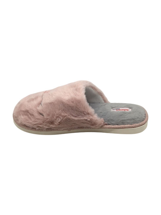 Adam's Shoes Winter Women's Slippers in Pink color