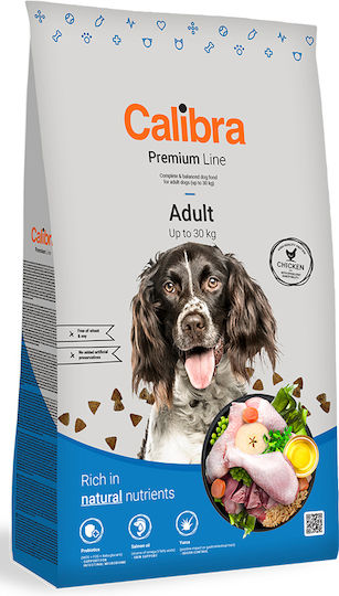 Calibra Premium Adult 12kg Dry Food Gluten-Free for Adult Dogs with Chicken