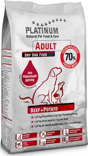 Platinum Pet Food & Care Adult Beef & Potato 5kg Dry Food Grain-Free & Gluten-Free for Adult Neutered Dogs with Calf and Potatoes