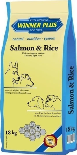 Winner Plus Adult 18kg Dry Food for Adult Dogs with Rice and Salmon