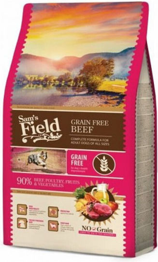 Sam's Field Grain Free Adult 13kg Ξηρά Τροφή χωρίς Σιτηρά & Γλουτένη για Ενήλικους Σκύλους με Μοσχάρι