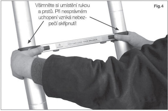 G21 Telescopic Ladder Aluminum of Steps with Maximum Height 3.2m