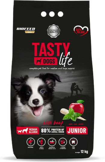 Biofeed 12kg Trockenfutter für Hunde mittlerer & großer Rassen ohne Gluten mit Rindfleisch