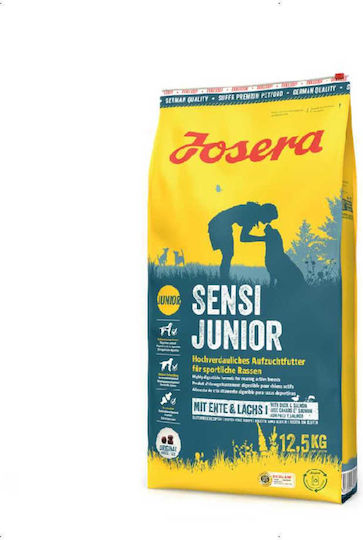 Josera Sensi Junior 12.5kg Dry Food for Dogs Grain-Free & Gluten-Free with Duck, Salmon, Rice, Meat, Poultry, Potatoes and Tuna