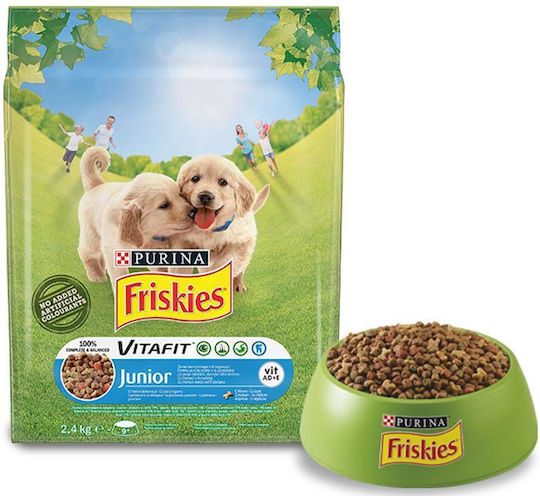 Purina Friskies Vitafit Junior 0.5kg Dry Food for Puppies with Chicken and Vegetables