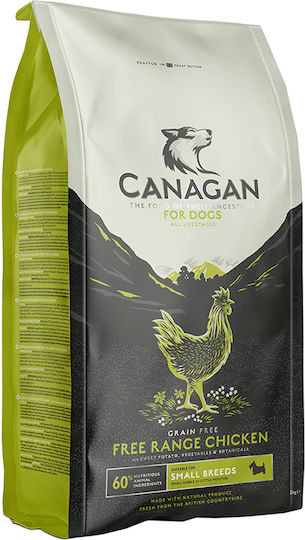 Canagan Free Run Chicken 2kg Dry Food Grain-Free for Adult Small Breed Dogs with Chicken