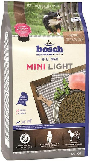 Bosch Petfood Concepts Mini Light Adult 2.5kg Dry Food Diet, Gluten-Free for Adult Dogs with Chicken