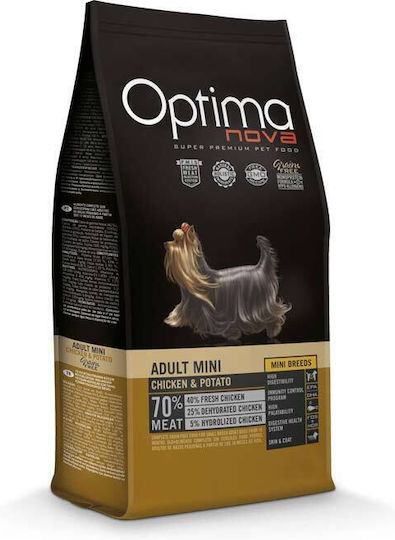 Optimanova Adult Mini Chicken & Potato 2кг Суха Храна без Зърнени храни за Възрастни Кучета от Малки Породи с Пилешко и Картофи