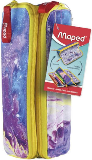 Maped Pencil Case Barrel with 2 Compartments Pink