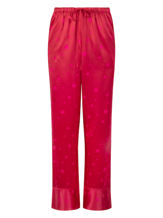 Hunkemöller Winter Satin Women's Pyjama Pants Chili Pepper