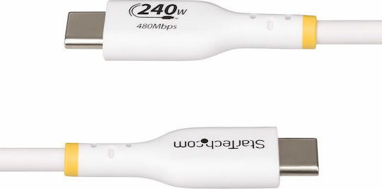 StarTech USB 2.0 Cable USB-C Male - USB-C 240W PD White 4m