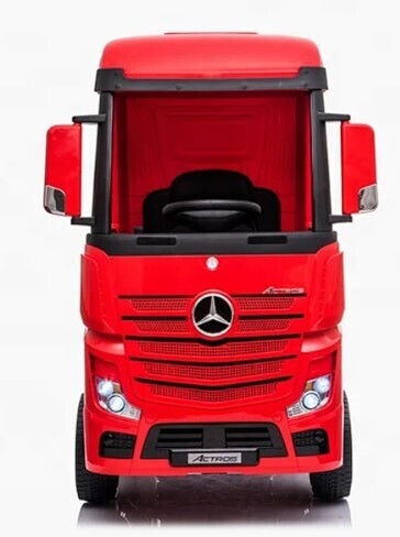 Mercedes Benz Actros Lastwagen Einsitzer mit Fernbedienung Lizensiert 12 Volt Rote