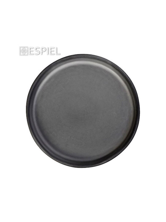 Espiel Plate Shallow Ceramic Gray with Diameter 30cm