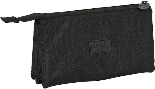Safta Pencil Case with 3 Compartments Black
