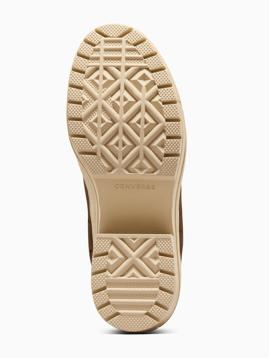 Chuck 70 De Luxe Δερμάτινα Γυναικεία Μποτάκια Coffee