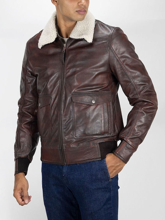 Leather Jacket Tabac Brown