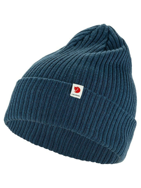 Fjallraven Beanie Unisex Beanie with Rib Knit in Blue color