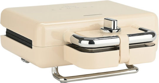 Estia Retro Epoque Сандвич тостер с подвижни плочи за for 2 Sandwiches Сандвичи 800W Cream