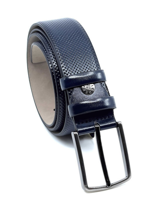 Legend Accessories Men's Artificial Leather Belt Navy Blue