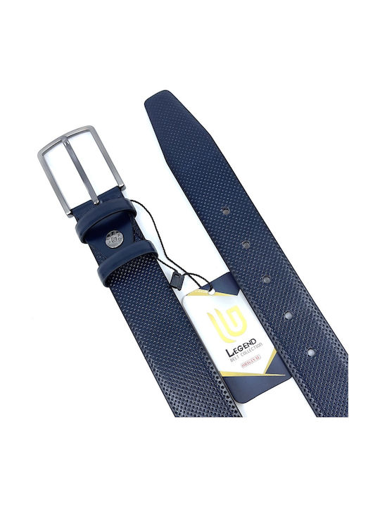 Men's Belt from Artificial Leather Navy Blue