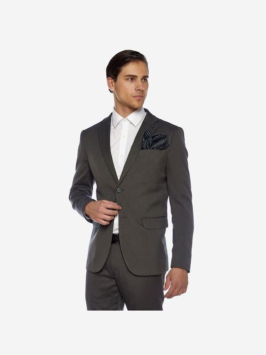 Sogo Men's Suit Regular Fit Charcoal