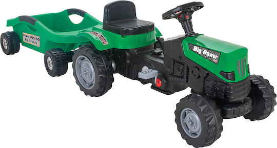 Kinderfahrzeuge mit Traktor Fuß zu Boden mit Anhänger mit Pedal Grün