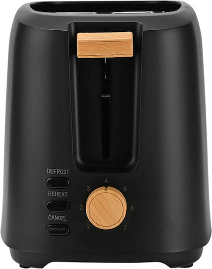 Estia Oak Toaster 2 Slots 700W Black