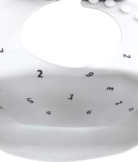 Beboulino Waterproof Bib Silicone with Pocket White