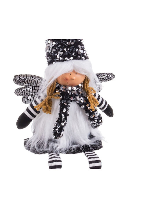 Hanging Ornament Angel Black 16x65cm