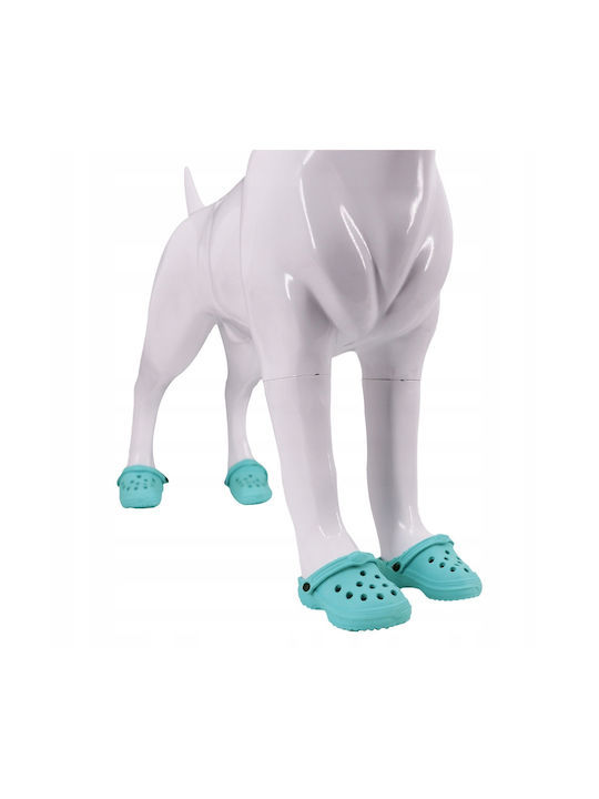 Pantofi Pentru Câini Mici Albastru Set 4 Bucăți