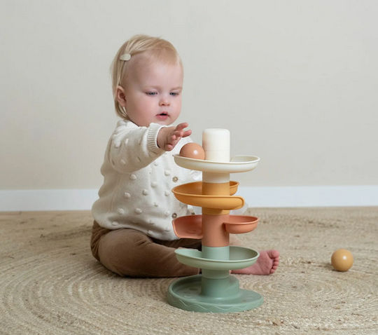 Little Dutch Stacking Toy Spiral Path Balls with Sounds for 10++ Months