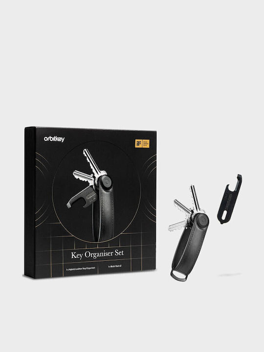 Orbitkey Μπρελόκ Δερμάτινο Μαύρο