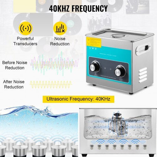 Vevor Ultrasonic Cleaner 3L Inox with Mechanical Timer