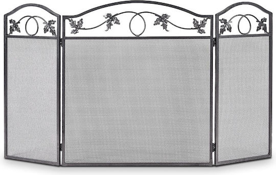 Costway Μεταλλικό Προστατευτικό Τζακιού 127x73.5cm Γκρι