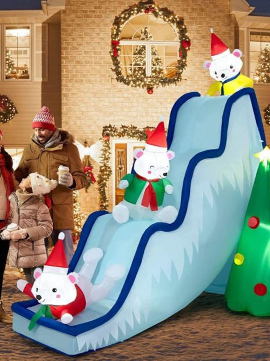 Costway Aufblasbare Rutschen-Weihnachtsdekoration mit LED-Lichtern Costway Cm24101de